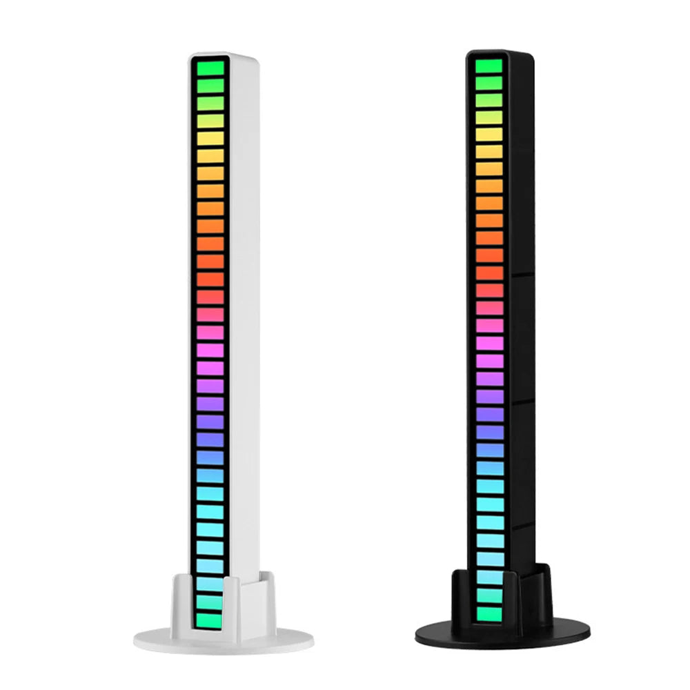 32Led RGB Music Rhythm Light Bar Rechargeable APP Control Rgb Sound Activated Night Light Music Rhythm Light Car Gaming